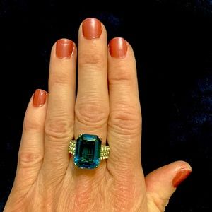 🎉EXQUISITE‼️ SPECIAL PRICE🔆‼️ 💙GORGEOUS LONDON BLUE TOPAZ & WHITE TOPAZ